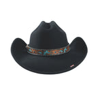 Bulhide ON PURPOSE 8006 Black Premiun Wool Cowboy Hat 3 7/8" Brim Fashin Felt