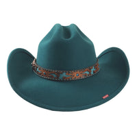 Bullhide ON PURPOSE Turquoise Premium Wool Cowboy Hat 3 7/8" Brim Fashion Felt