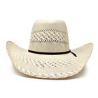 Sombrero Cuernos Chuecos 100X Renegado 3-Randas Style Western Cowboy Straw Hat