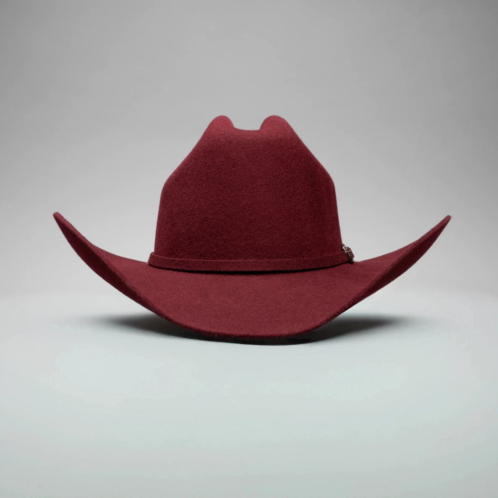 Texana 50X Sinaloa Style (50% Wool 50% Buffalo Fur) Western Cowboy Hat-Burgundy