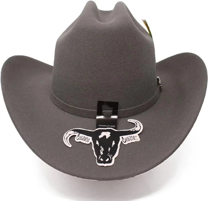 Cuernos Chuecos 6X Los Dos Carnales Style Cowboy Hat-Granite