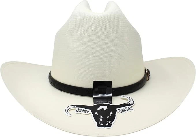 Sombrero Cuernos Chuecos 500X El Fantasma Style (Johnson) Western Straw Hat
