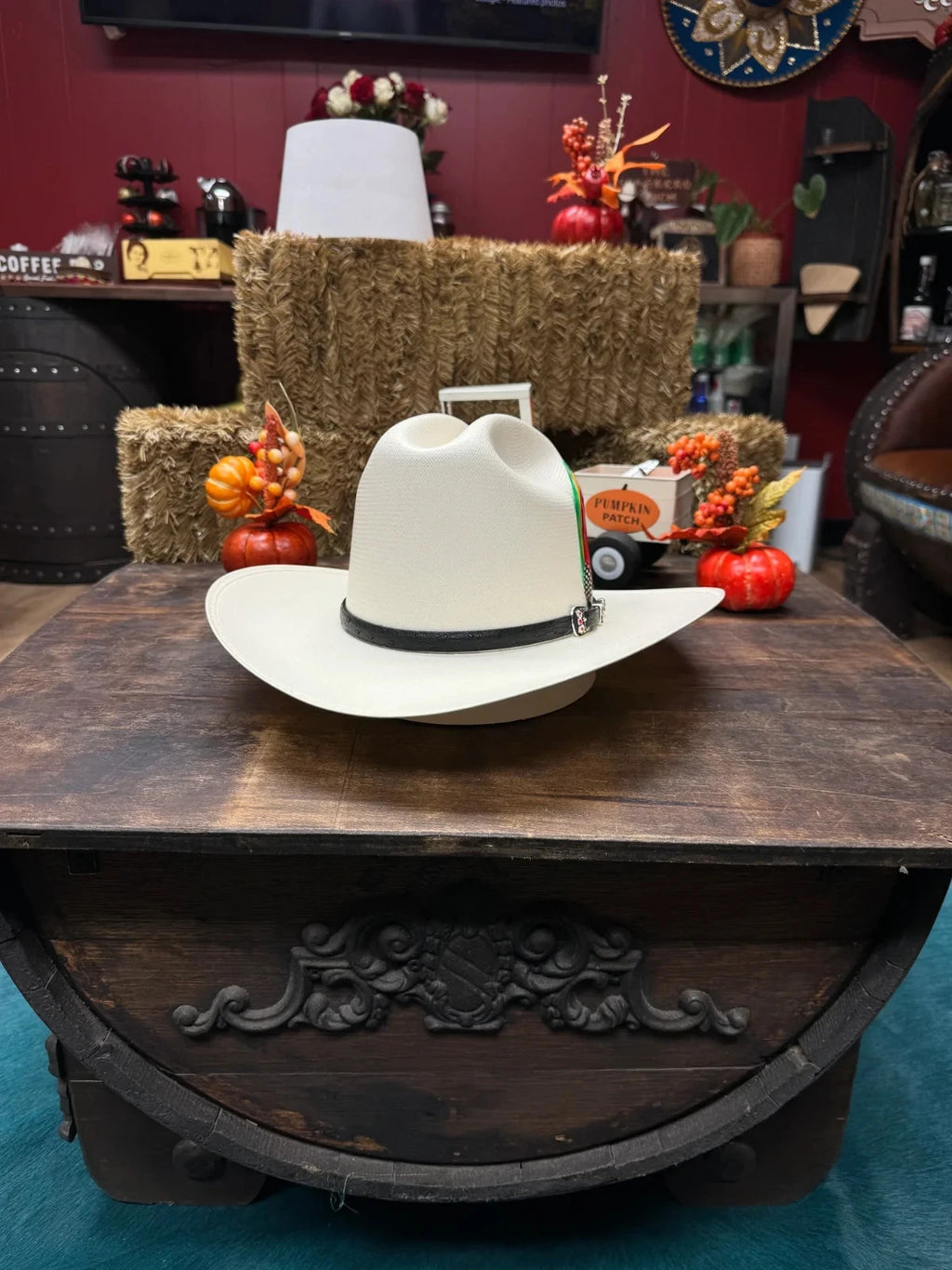 Sombrero Cuernos Chuecos 500X El Fantasma Style (Johnson) Western Straw Hat