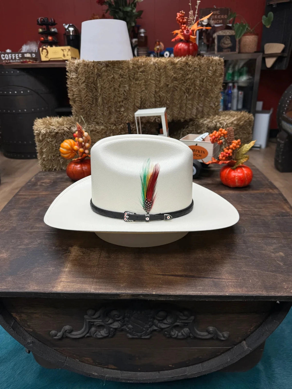 Sombrero Cuernos Chuecos 500X El Fantasma Style (Johnson) Western Straw Hat