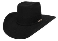 Texana Cuernos Chuecos 30X Vakera Style Rabbit Fur Felt Cowboy Hat-Black