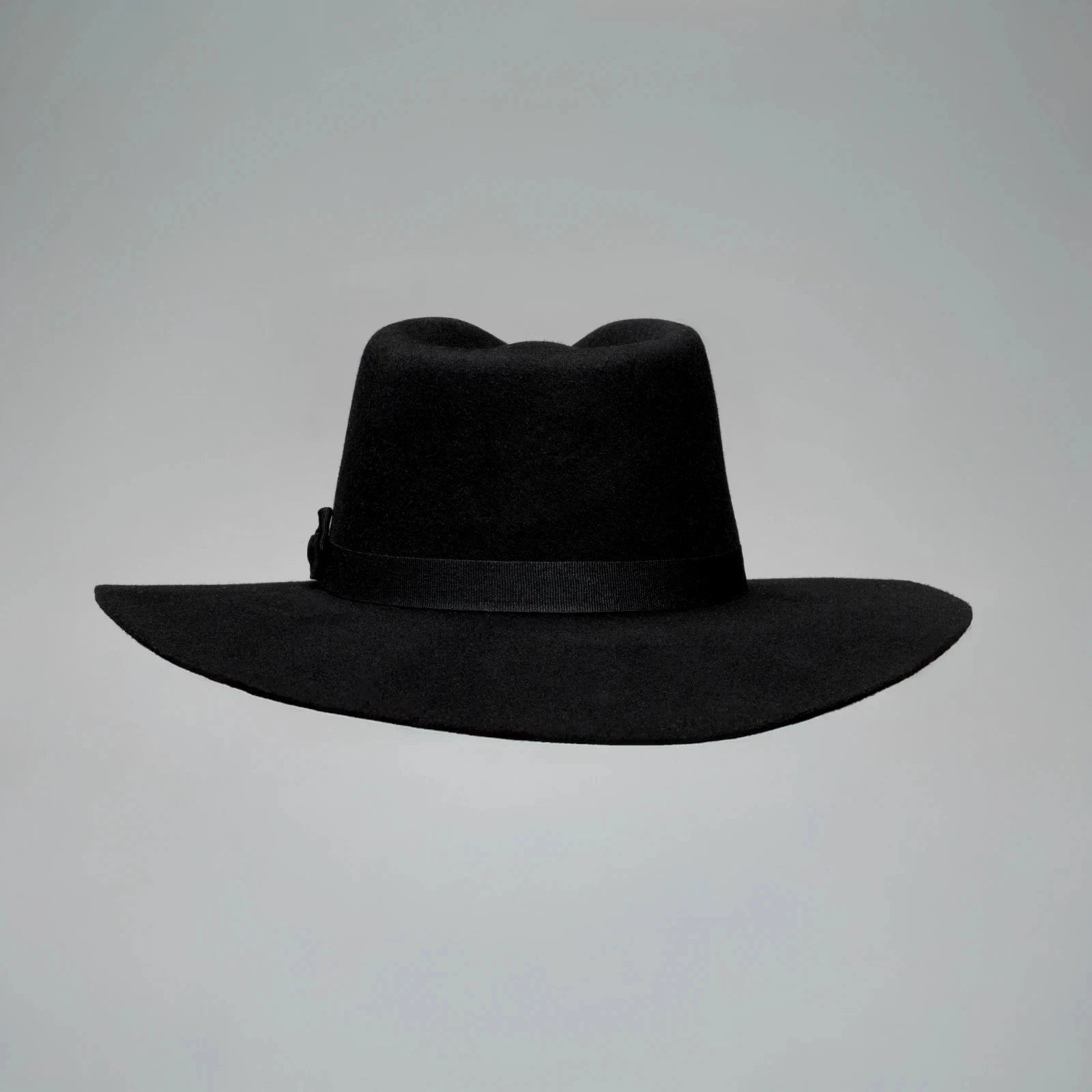 Fedora 50X Indiana Style (50% Wool 50% Buffalo Fur) Fur Felt Hat-Black