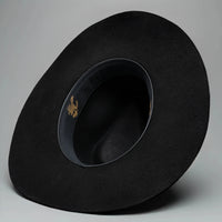 Fedora 50X Indiana Style (50% Wool 50% Buffalo Fur) Fur Felt Hat-Black