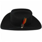 Texana Original Cuernos Chuecos 6X El Fantasma Style con Plumas-Black