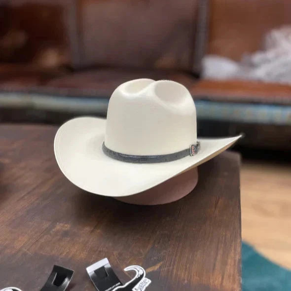 Sombrero Cuernos Chuecos 500X Sinaloa Style (Chaparral) Western Straw Hat 3"