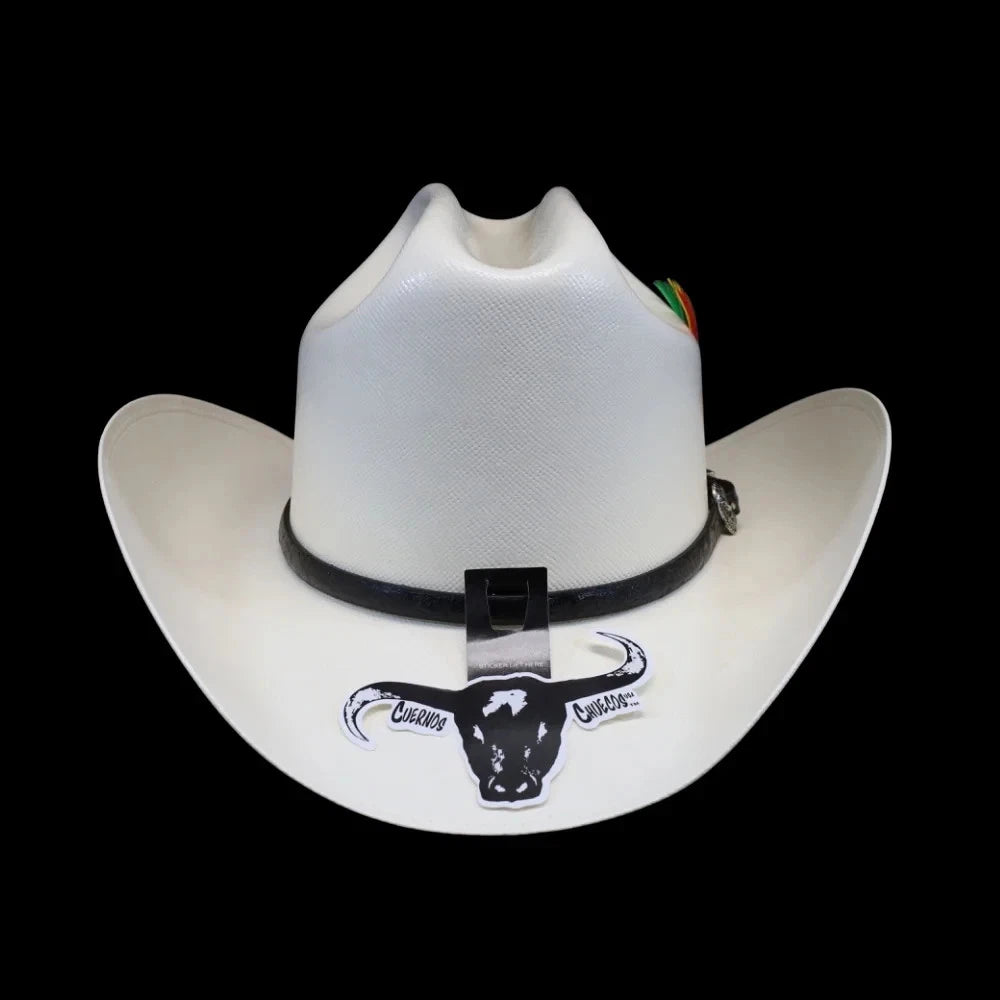 Cuernos Chuecos 300X Durango Style (Milano) Western Cowboy Shantung Straw Hat