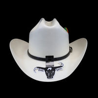 Cuernos Chuecos 300X Durango Style (Milano) Western Cowboy Shantung Straw Hat