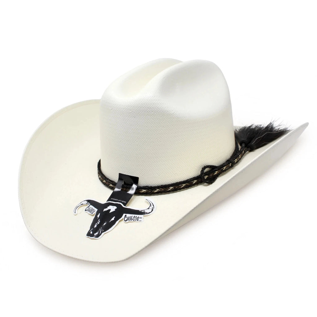 Cuernos Chuecos 100X Maverick Style Western Cowboy Shantung Straw Hat