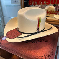 Tombstone 100X Johnson Style Western Cowboy Shantung Straw Hat - Tall Crown Brim 3"