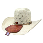 Tombstone 100X Ranger Flower Minnick Style Western Cowboy Shantung Straw Hat