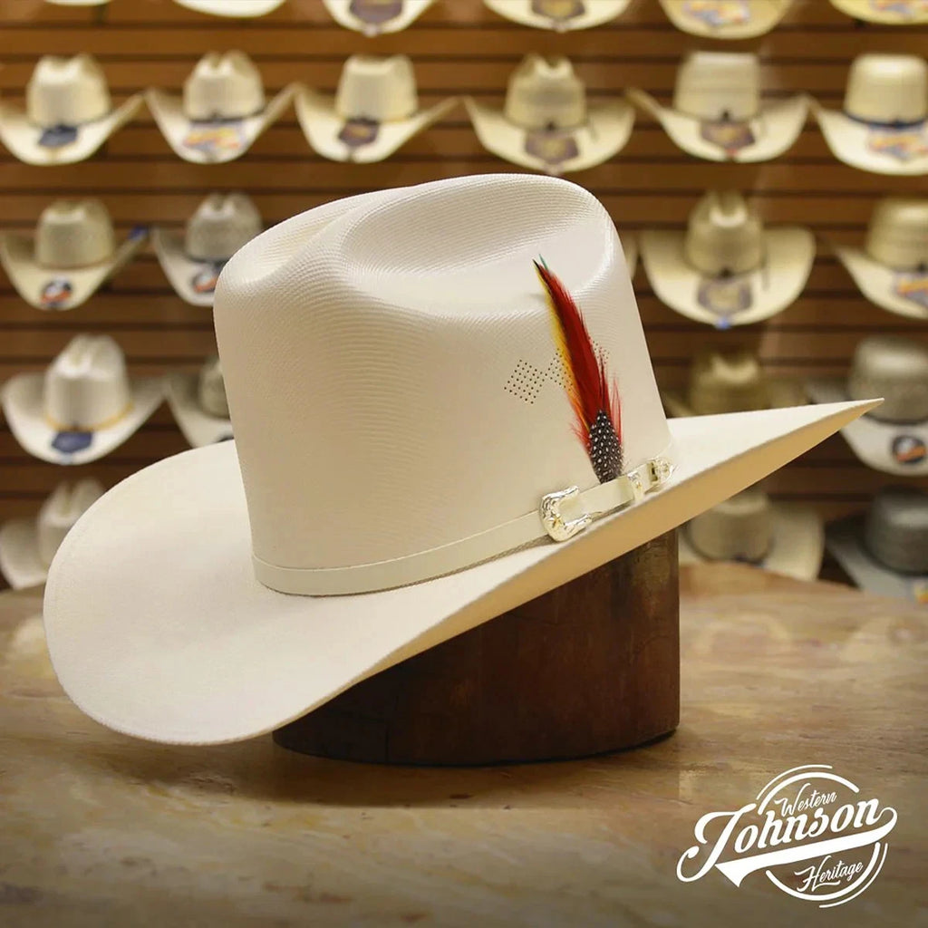 Tombstone 1000X Sinaloa Tall Crown Style Cowboy Straw Hat w/White Band