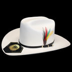 Sombrero White Diamonds 100X San Judas Tadeo Sinaloa Style Western Cowboy Straw Hat