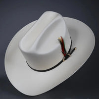 Sombrero White Diamonds 100X San Judas Tadeo Sinaloa Style Western Cowboy Straw Hat