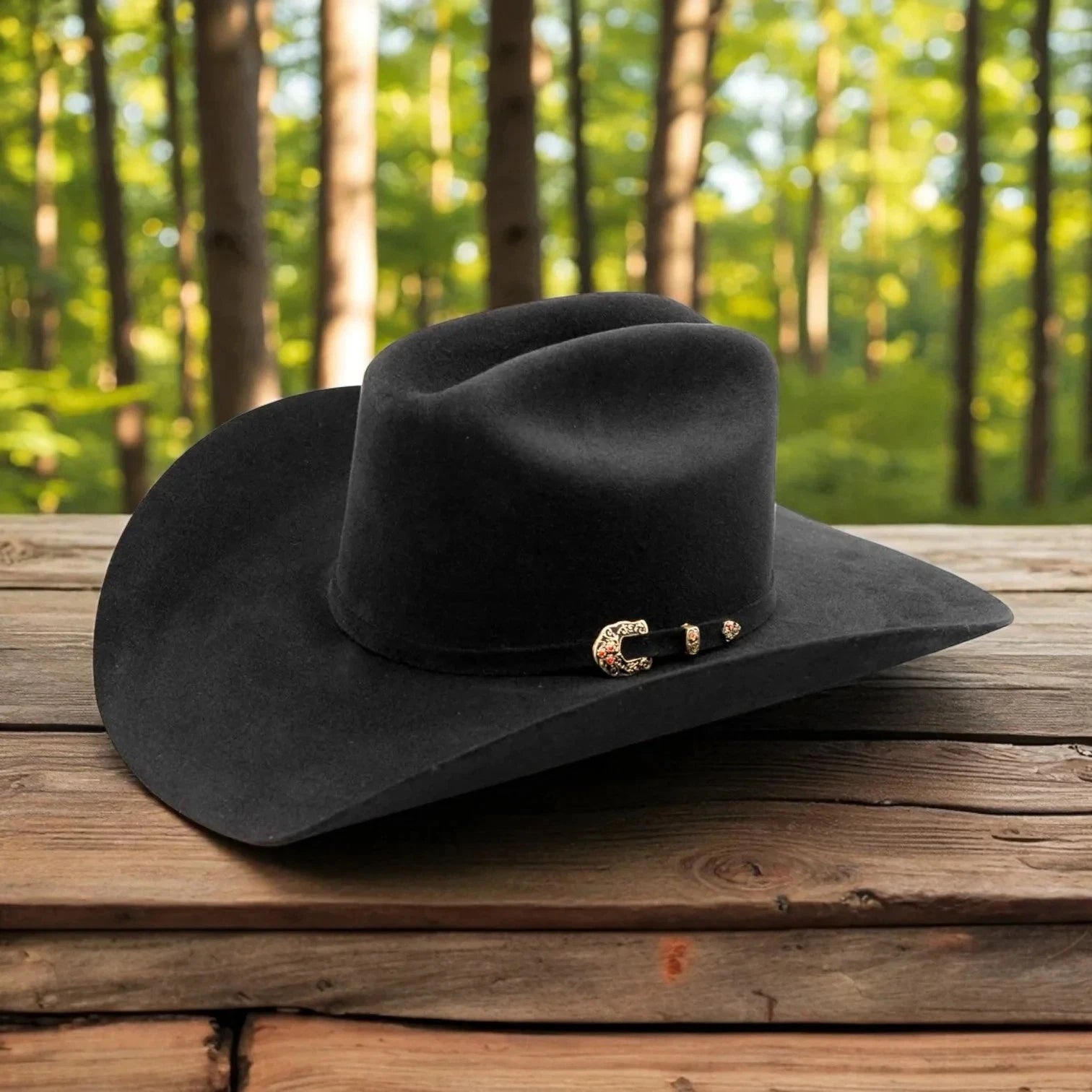 Tombstone 20X Roper Style Western Cowboy Fur Felt Hat - Black