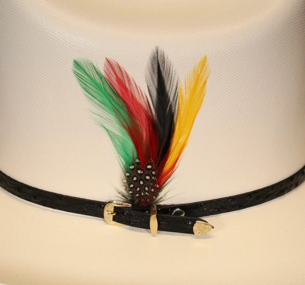 Sombrero White Diamonds 100X San Judas Tadeo Sinaloa Style Western Cowboy Straw Hat