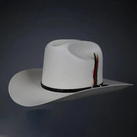 Sombrero White Diamonds 100X San Judas Tadeo Sinaloa Style Western Cowboy Straw Hat