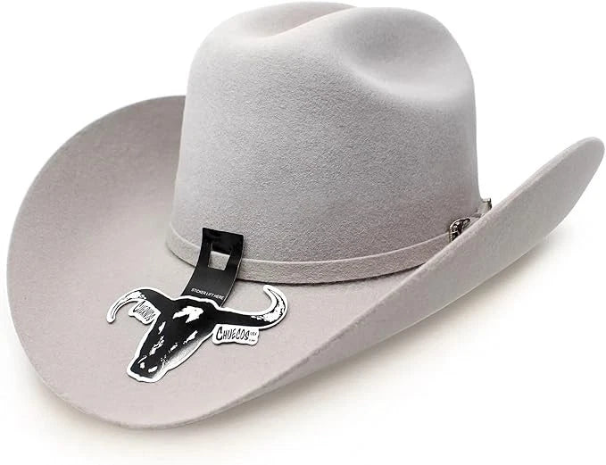 Texana Cuernos Chuecos 30X Joan Milano Style Beaver Felt Cowboy Hat - Gray