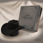 Tombstone 20X Roper Style Western Cowboy Fur Felt Hat - Black