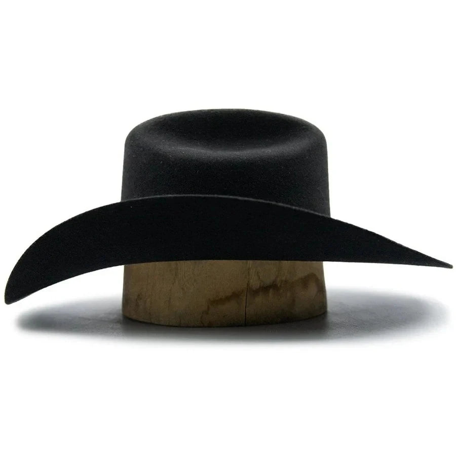 Tombstone 20X Roper Style Western Cowboy Fur Felt Hat - Black