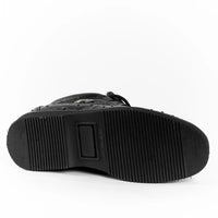 Men's Exotic Stingray and Ostrich Skin Print Casual Shoes - Black