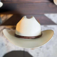 Men’s Cuernos Chuecos 10,000X Sinaloa Style Shantung Straw Ostrich Cowboy Hat - Brim 3"