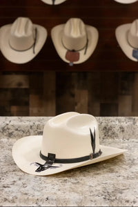 Men’s Cuernos Chuecos 10,000X Sinaloa Style Shantung Straw Ostrich Cowboy Hat - Brim 3"