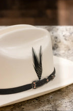 Men’s Cuernos Chuecos 10,000X Sinaloa Style Shantung Straw Ostrich Cowboy Hat - Brim 3"