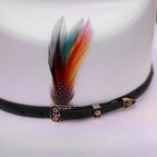 Men’s Cuernos Chuecos 10,000X Sinaloa Style Shantung Straw Ostrich Cowboy Hat - Brim 3"