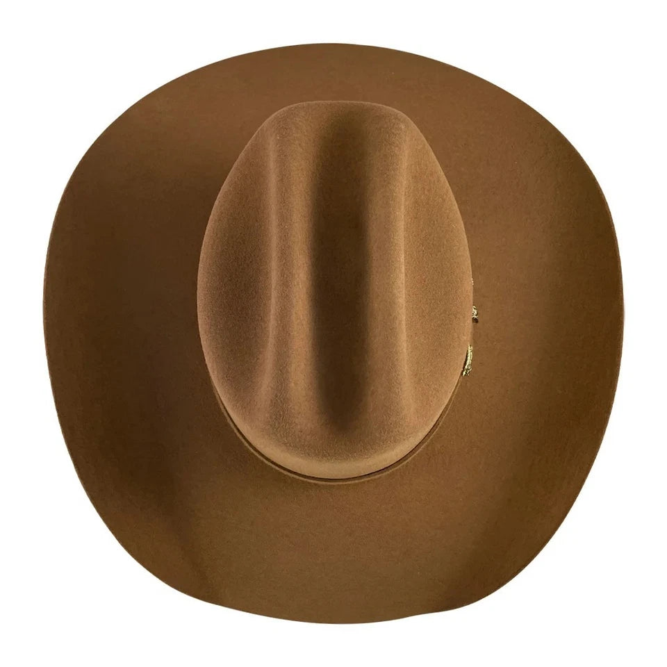Tombstone 20X Roper Style Western Cowboy Fur Felt Hat - Walnut