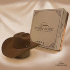 Tombstone 20X Roper Style Western Cowboy Fur Felt Hat - Walnut