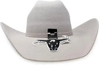Texana Cuernos Chuecos 6X Oscar Style Western Cowboy Fur Felt Hat - Gray