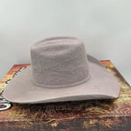 Cuernos Chuecos 10X Vakera Grizzly Style Brick Crown Fur Felt Cowboy Hat - Silverbelly