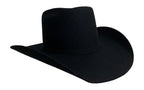 Cuernos Chuecos 6X Vakera Style Brick Crown Fur Felt Cowboy Hat - Black
