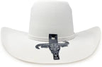 Cuernos Chuecos 6X Vakera Style Brick Crown Fur Felt Cowboy Hat - White