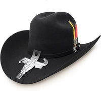 Texana Cuernos Chuecos 30X Joan Milano Style Beaver Felt Cowboy Hat - Black