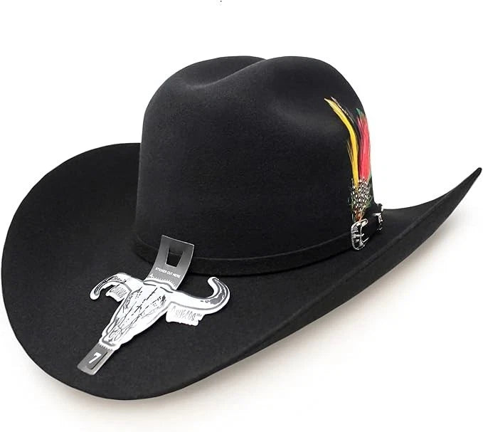 Texana Cuernos Chuecos 30X Joan Milano Style Beaver Felt Cowboy Hat - Black
