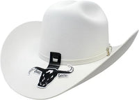 Cuernos Chuecos 10X Joan Milano Style Beaver Fur Felt Western Cowboy Hat - White
