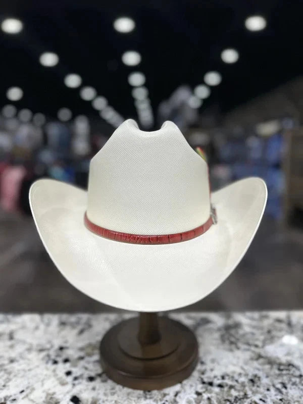 Cuernos Chuecos 300X Durango Style (Milano) Western Cowboy Shantung Straw Hat