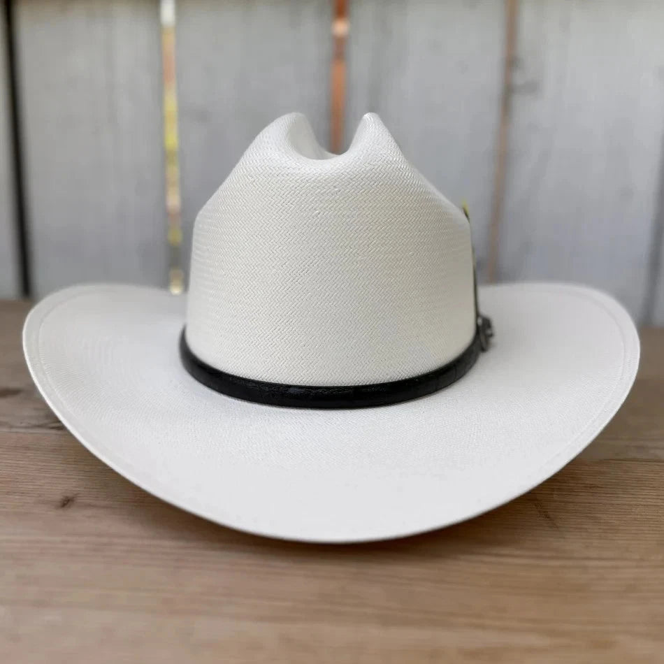 Cuernos Chuecos 150X Sinaloa Style Western Cowboy Shantung Straw Hat - Brim 3"
