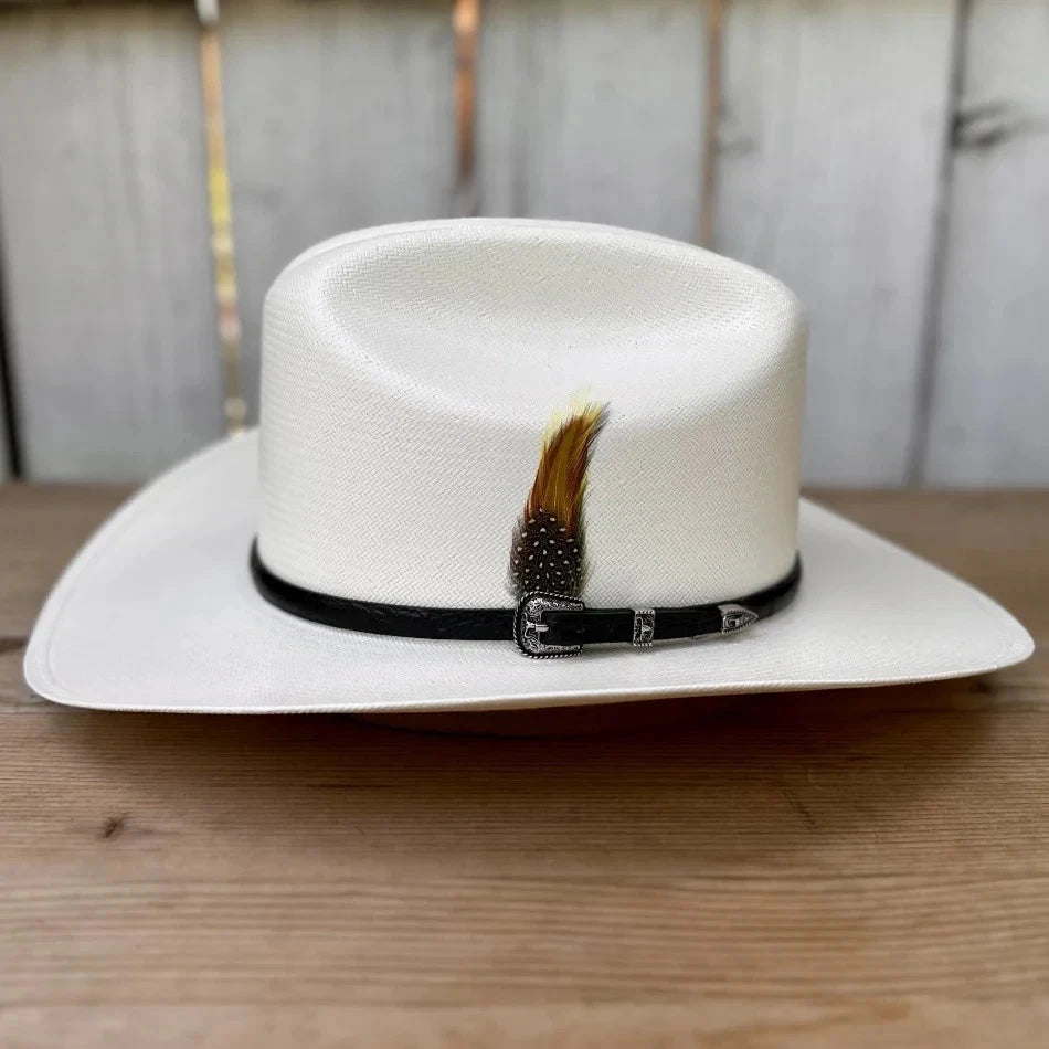 Cuernos Chuecos 150X Sinaloa Style Western Cowboy Shantung Straw Hat - Brim 3"