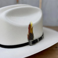 Cuernos Chuecos 150X Sinaloa Style Western Cowboy Shantung Straw Hat - Brim 3"