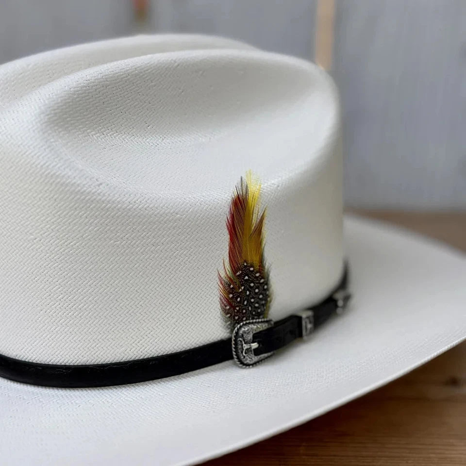 Cuernos Chuecos 150X Sinaloa Style Western Cowboy Shantung Straw Hat - Brim 3"