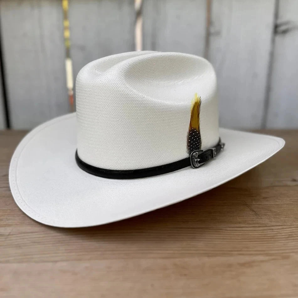 Cuernos Chuecos 150X Sinaloa Style Western Cowboy Shantung Straw Hat - Brim 3"