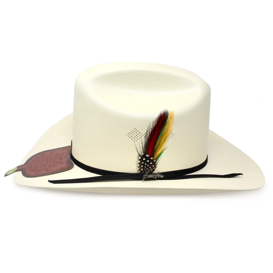 Tombstone 100X Johnson Style Western Cowboy Shantung Straw Hat - Tall Crown Brim 3"