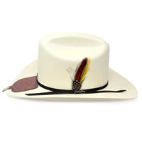 Tombstone 100X Johnson Style Western Cowboy Shantung Straw Hat - Tall Crown Brim 3"