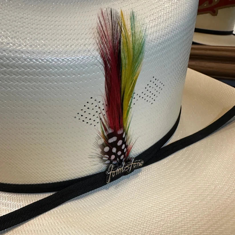 Tombstone 100X Johnson Style Western Cowboy Shantung Straw Hat - Tall Crown Brim 3"